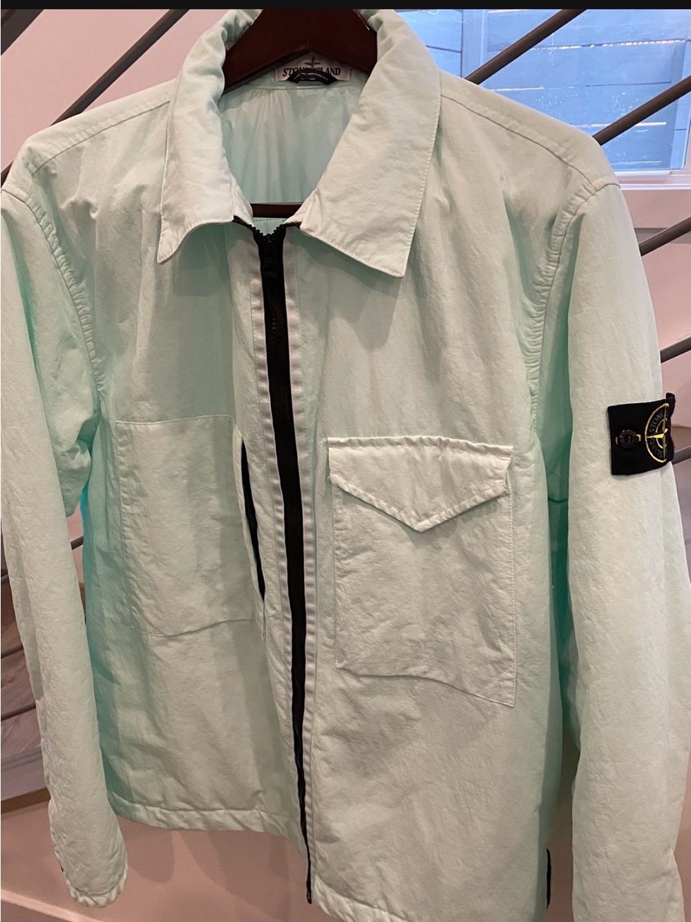 Stone Island Light Blue Quilted Jacket